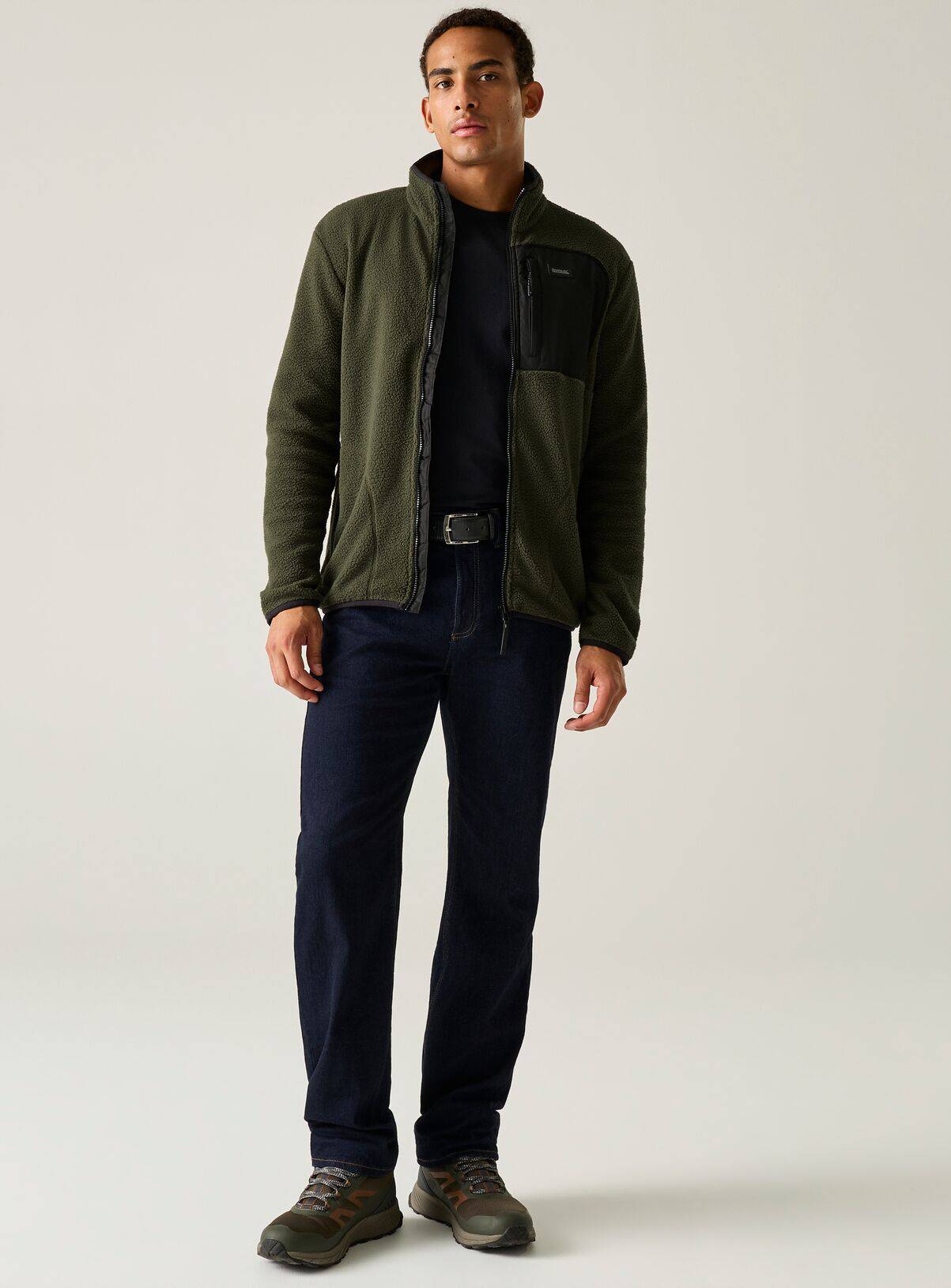 REGATTA Frankie Borg Full Zip Fleece Khaki XXXL - Image 4